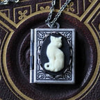Whimsical Cat Book Pendant Necklace-Westeryn