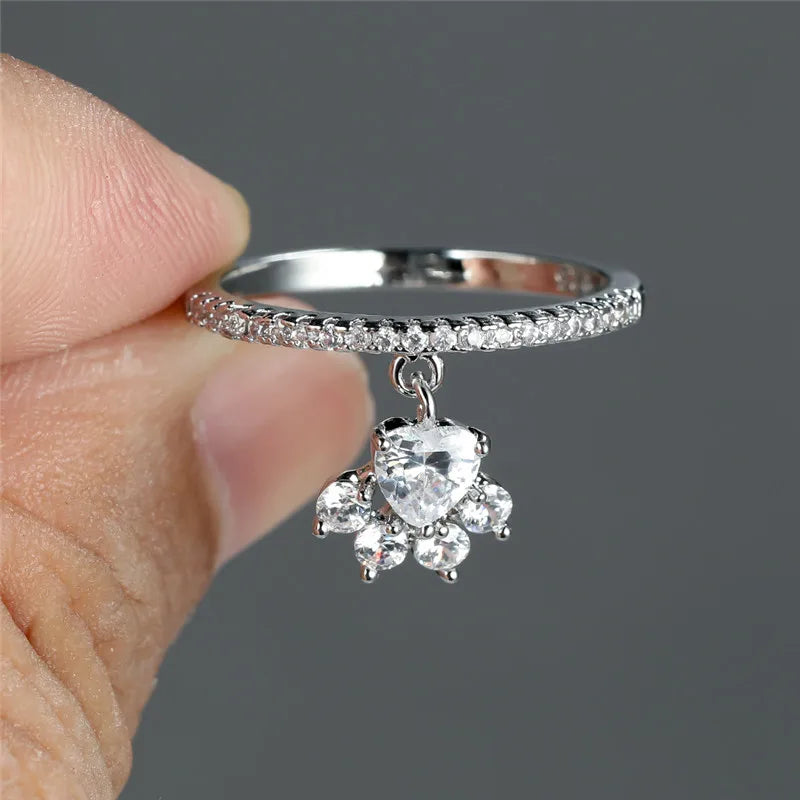 Whimsical Cat Paw & Heart Ring-Westeryn