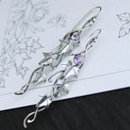Antique Leaf Elf Earrings | White Gold-Westeryn
