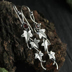 Antique Leaf Elf Earrings | White Gold-Westeryn