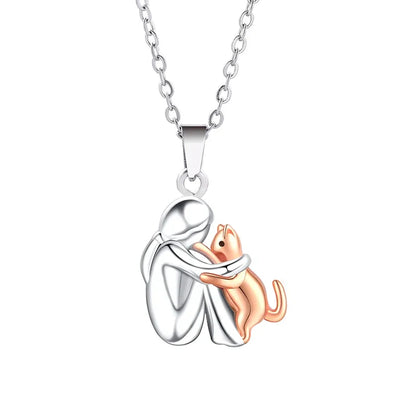 Whispering Cat Pendant Necklace