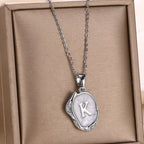 Silver Ocean Necklace with Initials at the Bottom of the Sea-Westeryn