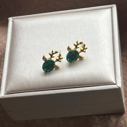 Enchanted Reindeer Crystal Studs