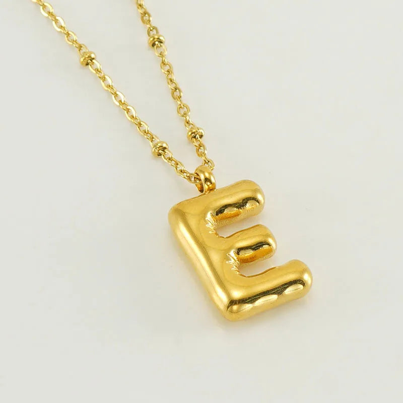 Special Initials Necklace in Silver with Balloon Bubbles