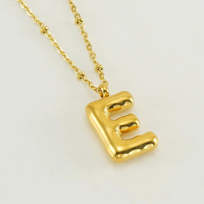 Special Initials Necklace in Silver with Balloon Bubbles