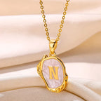 Silver Ocean Necklace with Initials at the Bottom of the Sea-Westeryn