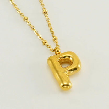 Special Initials Necklace in Silver with Balloon Bubbles