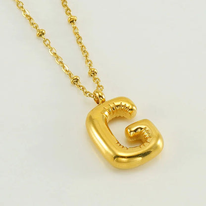 Special Initials Necklace in Silver with Balloon Bubbles