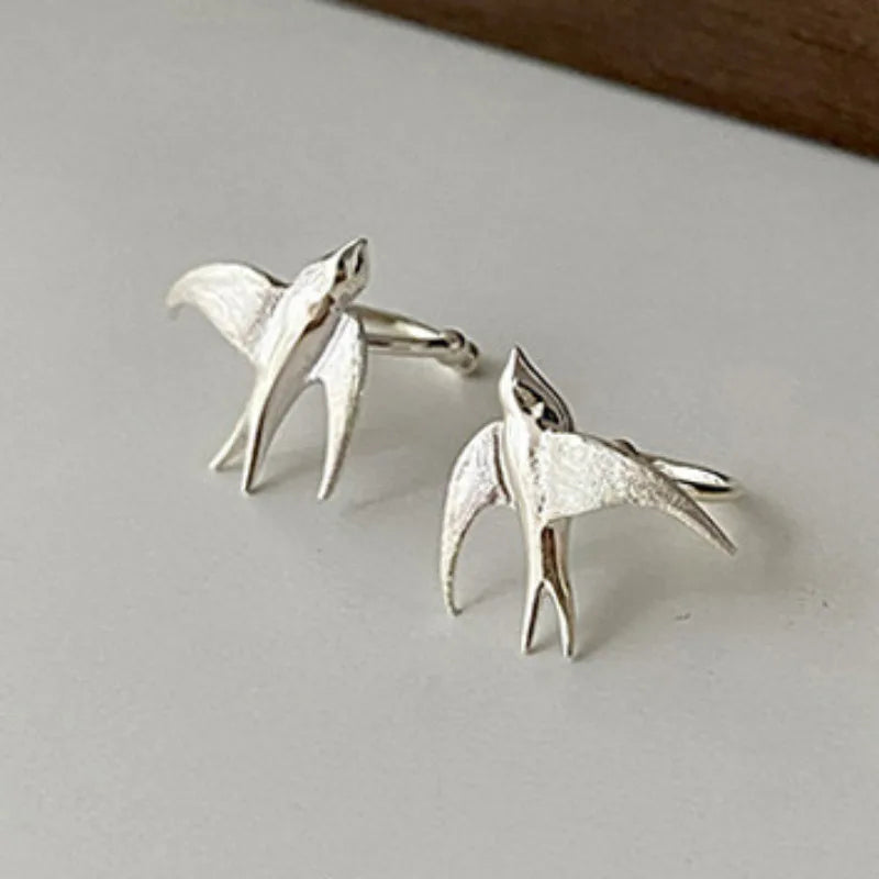 Whimsical Swallow Clip-On Earrings-Westeryn