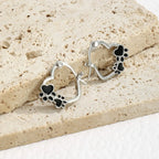 Midnight Paw Huggie Earrings-Westeryn
