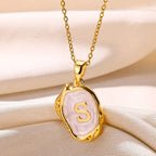 Silver Ocean Necklace with Initials at the Bottom of the Sea-Westeryn