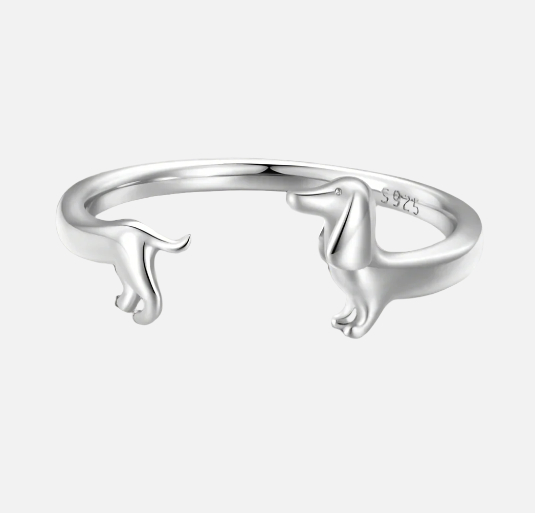 PEPI – Customizable Dachshund Ring in Stylish Wrap Design-Westeryn