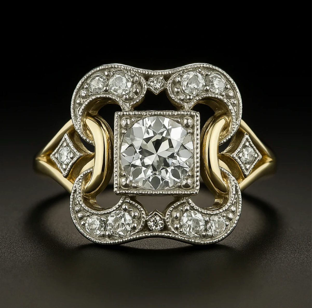 Vintage Zirconia Gold Ring-Westeryn