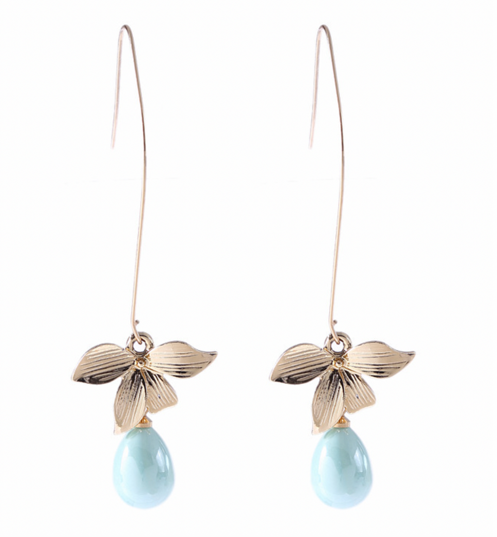 Jade Pearl & Petal Drop Earrings-Westeryn