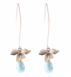 Jade Pearl & Petal Drop Earrings-Westeryn