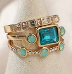 Ocean - Vintage Crystal Ring Set-Westeryn