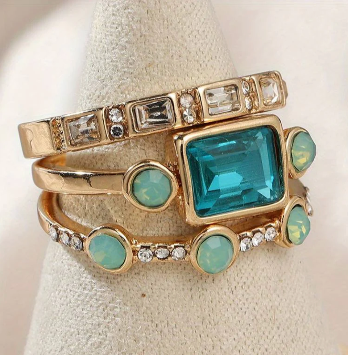 Ocean - Vintage Crystal Ring Set-Westeryn