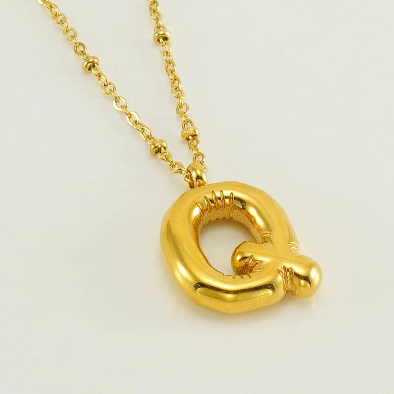 Special Initials Necklace in Silver with Balloon Bubbles