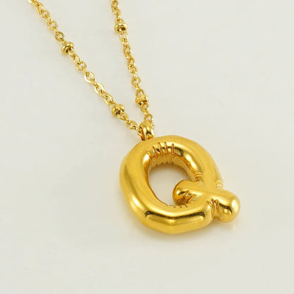 Special Initials Necklace in Silver with Balloon Bubbles