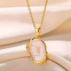 Silver Ocean Necklace with Initials at the Bottom of the Sea-Westeryn