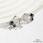 Midnight Paw Huggie Earrings-Westeryn