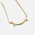 LILOU – Elegant Dachshund Necklace in Stylish Gold Look-Westeryn