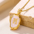 Silver Ocean Necklace with Initials at the Bottom of the Sea-Westeryn