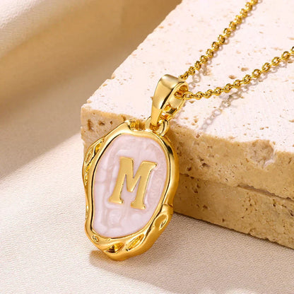 Silver Ocean Necklace with Initials at the Bottom of the Sea