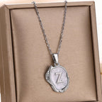 Silver Ocean Necklace with Initials at the Bottom of the Sea-Westeryn