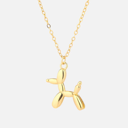Whimsical Balloon Dog Pendant Necklace