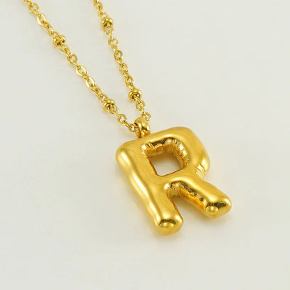 Special Initials Necklace in Silver with Balloon Bubbles