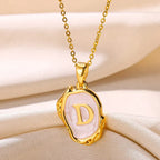 Silver Ocean Necklace with Initials at the Bottom of the Sea-Westeryn