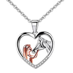 Equestrian Elegance Heart Necklace-Westeryn