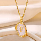 Silver Ocean Necklace with Initials at the Bottom of the Sea-Westeryn