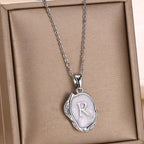 Silver Ocean Necklace with Initials at the Bottom of the Sea-Westeryn