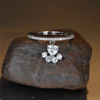 Whimsical Cat Paw & Heart Ring-Westeryn