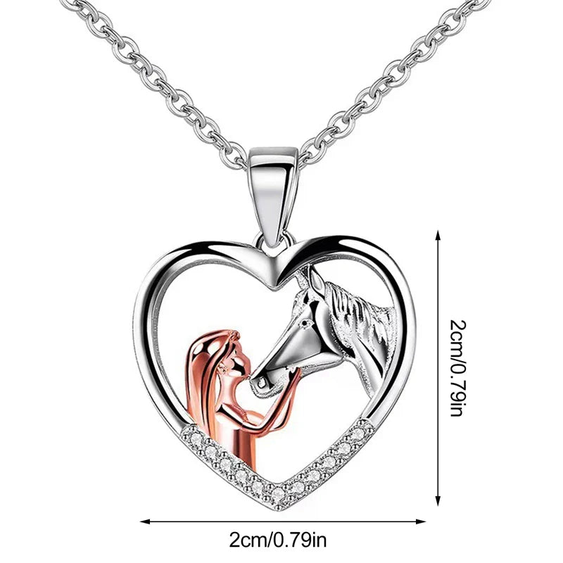 Equestrian Elegance Heart Necklace-Westeryn
