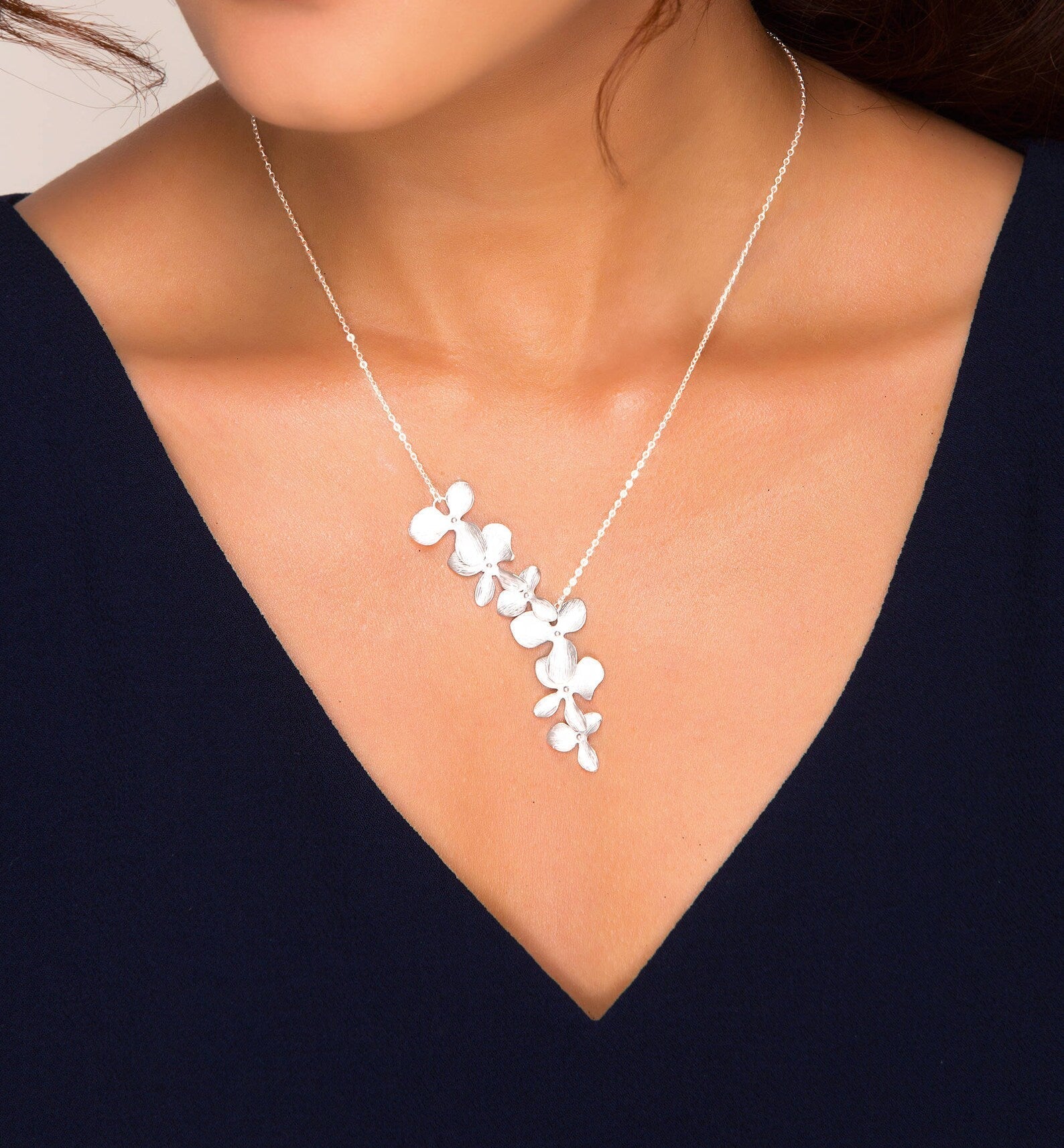 Teddy - Vintage Floral Silver Necklace-Westeryn