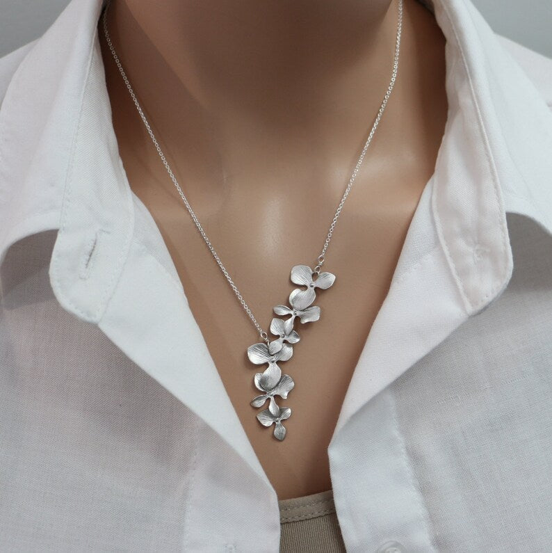 Teddy - Vintage Floral Silver Necklace-Westeryn
