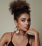 Three-Layered Round Silver Necklace-Westeryn