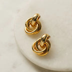 Statement Interlocking Earrings | Gold-Westeryn