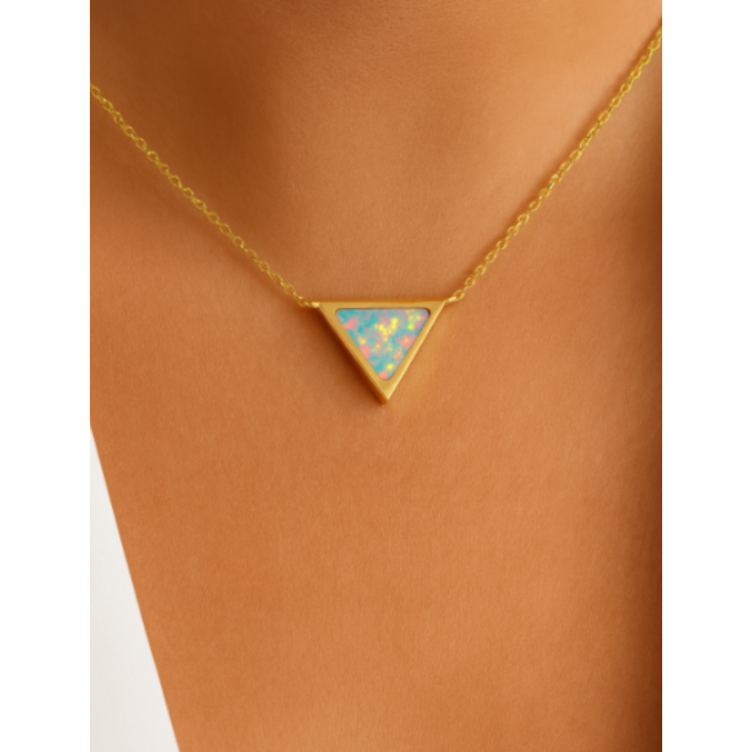 Moonstone Necklace - Triangle Medallion-Westeryn
