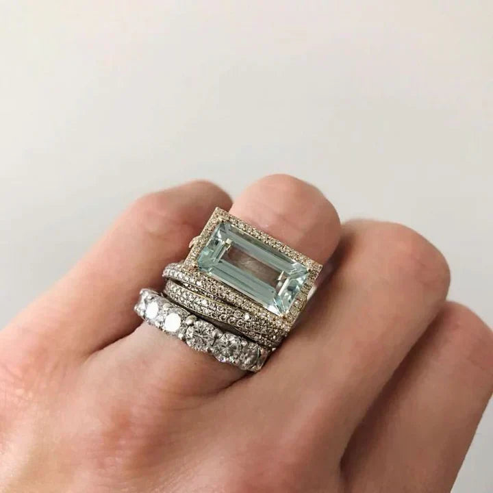 Nami | Sea Glass Ring Set