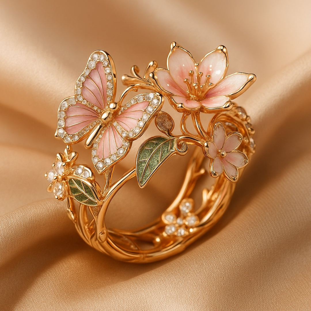 Nature Bright Butterfly Zirconia Ring-Westeryn