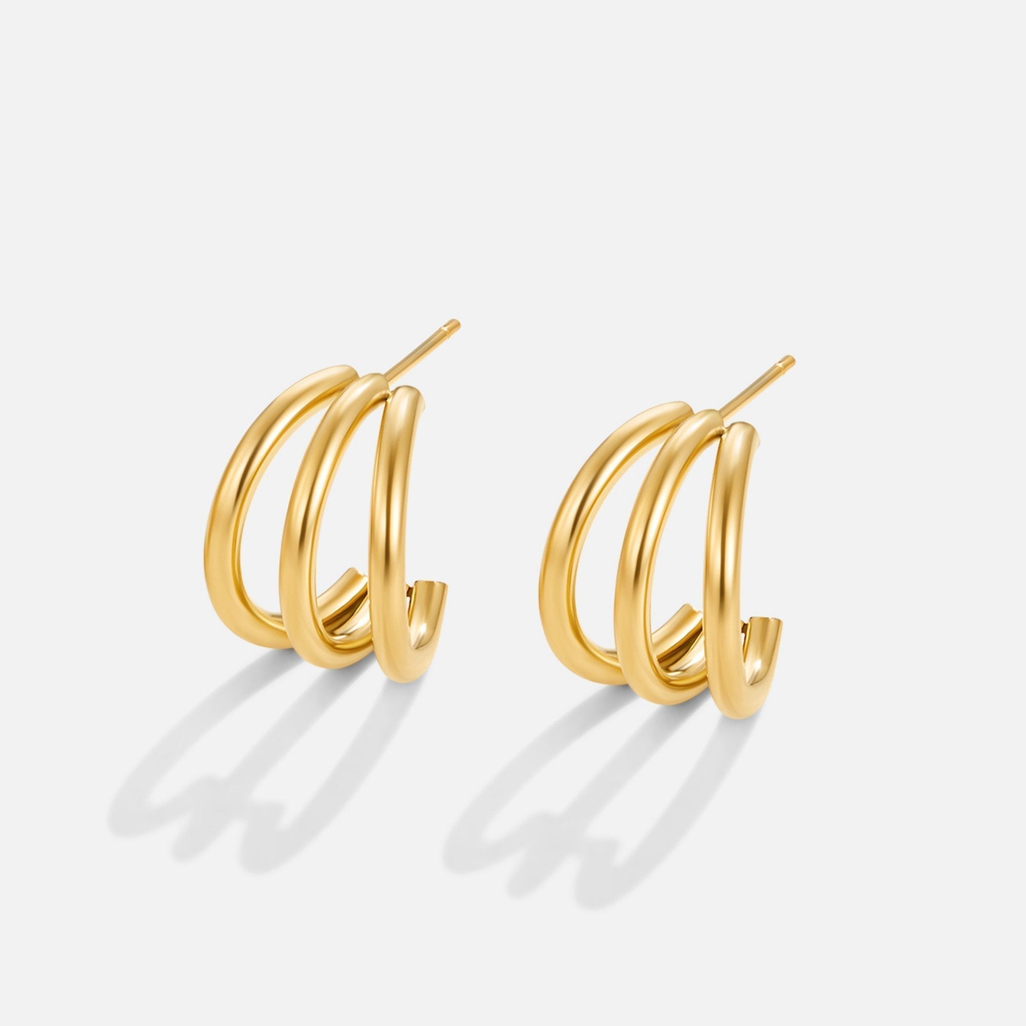 Ana Triple Gold Earrings-Westeryn