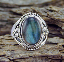 Vintage Colorful Gem Stacking Ring