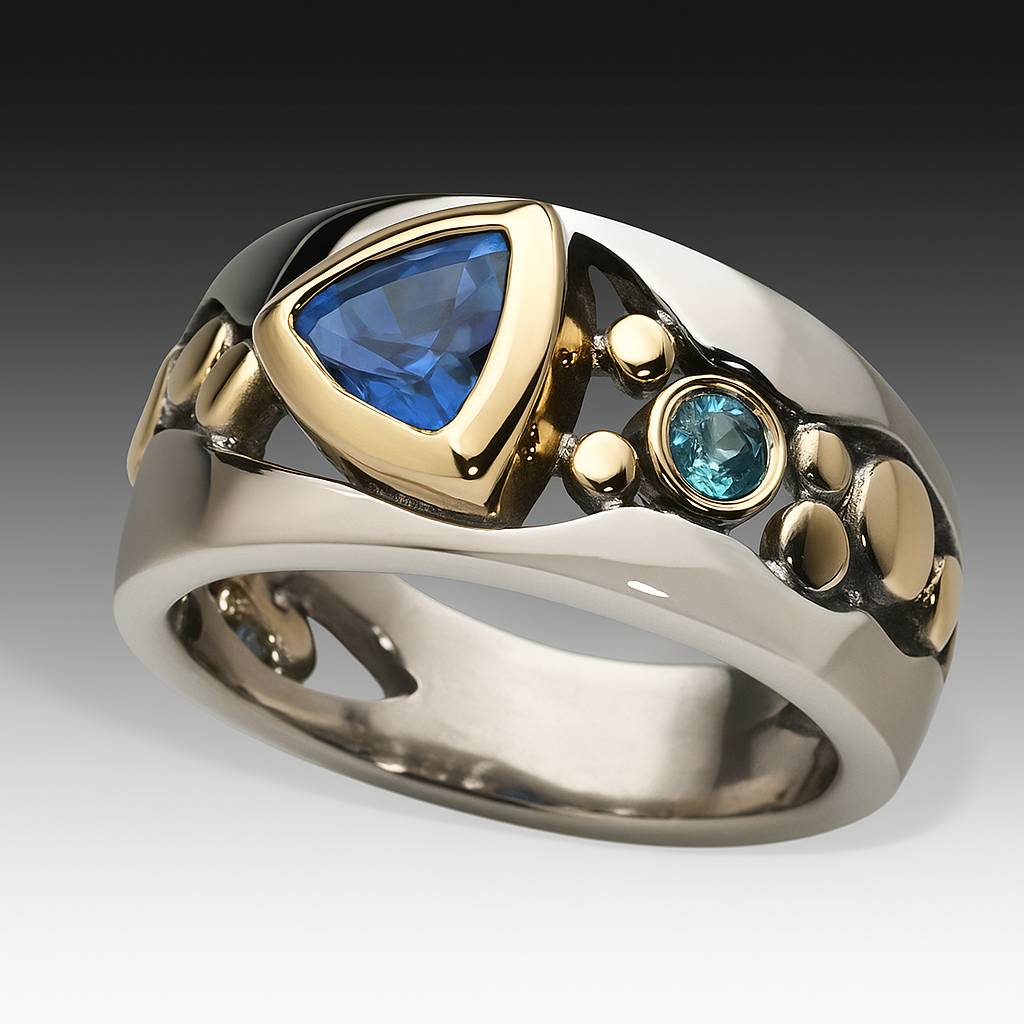 Vintage Blue Zirconia Boho Ring-Westeryn