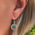 Boho Saturn Earrings: Turquoise & Gold-Westeryn