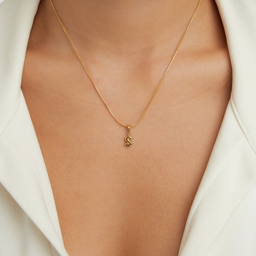 Chic Bubble Letter Necklace-Westeryn