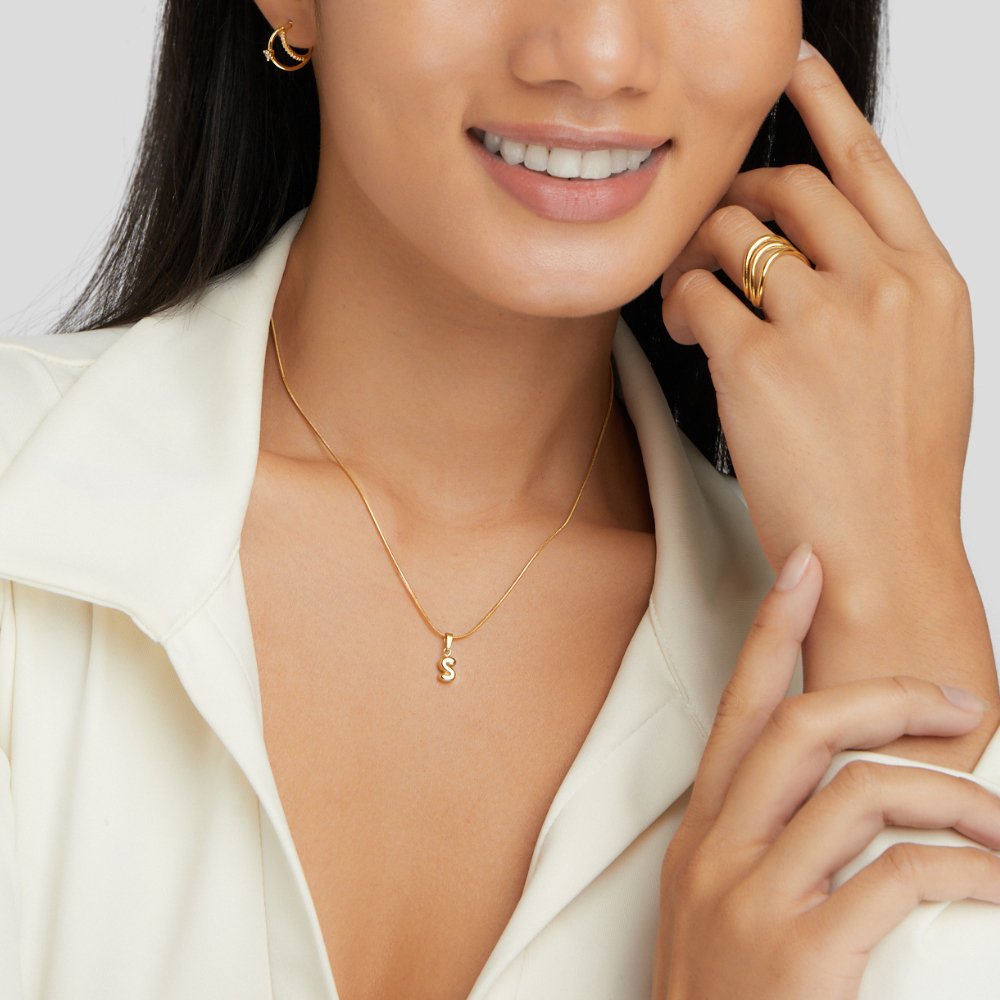Chic Bubble Letter Necklace-Westeryn